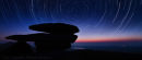 Star trails over Rough Tor