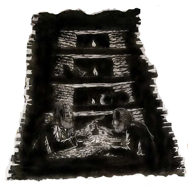Iron age travellers eating Storm petrel soup