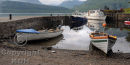 Boats moored at Inversnaid. Loch Lomond