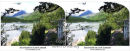 Stereoscopic view across Loch Lomond from Inversnaid, Scotland.