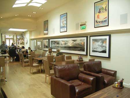 Interior showing large lanndscape commission