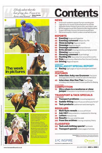 � Marcus Dodridge/Horse and Hound Magazine June 2008