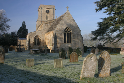 St Mary's Lower Heyford - mid morning frost