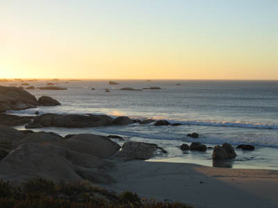 At sunset