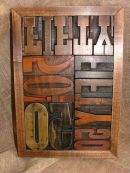 Wooden Letterpress Collage '50' 19x28cm £85