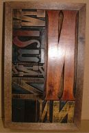 Wooden Letterpress Collage 'N' 20x33cm £75