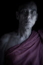 Old monk in monastery 