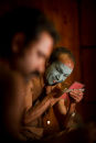 Performers make-up preparation