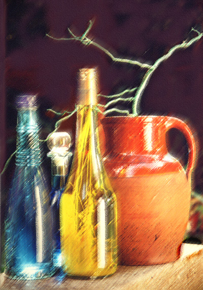 Pastel Effect Jug & Bottles