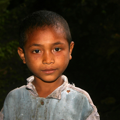 Boy and cave