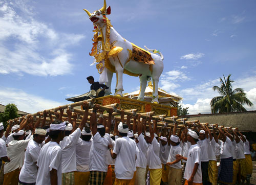 Preparing for funeral ceremony