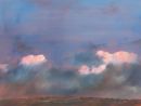 evening light over moor, 30 x 40cms, oil on canvas