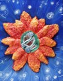 FRAGRANT PLANET ~ SOULART 2011 ~ Acrylic and three dimensional medium on canvas ~ 21x30cms ~ SOLD but still available as print