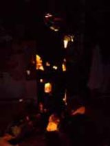 FAIRY TREEHOUSE SCULPTURE lit up at night