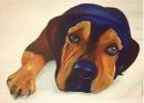 SAMSON'08 ROTTWEILLER PAINTING Pet Portraits ~ 76x100cms  Private Collection Cyprus