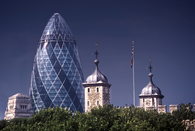 Swiss Re building & Tower of London