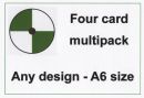 Fourpack of A6 cards
