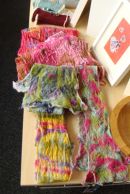 Colourful nuno felt scarves by Sue Martin