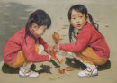 Collecting Leaves  (oil)