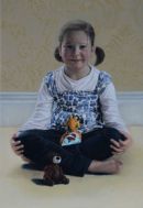 Hazel, Giraffe and Teddy (oil)