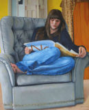 Reading the Saturday Supplement (oil)