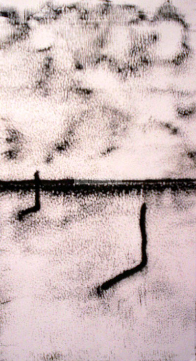 Duet II 14x25 monoprint