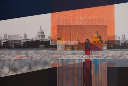 Construction 100 x 120 cm mixed media on canvas 