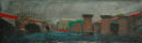 hg464 Bridges London I 31x100cm mixed media on board