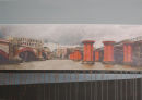 hg466 Bridges London III 70x100cm mixed media on canvas