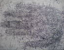 'Hand'. Ink and Acrylic on Board. 43 x 53 cm