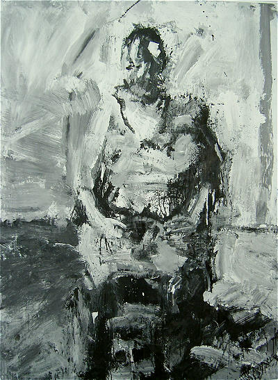 �Jessika Facing Me�. 171 x 130 cm. 
Acrylic, ink and emulsion on Fabriano paper.
