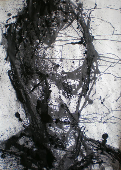 'Head of Donald 2'. 83x59cm. Ink and Acrylic on Paper.