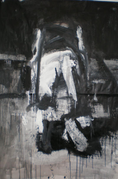 'Jon - Rear View' . Ink and acrylic on paper.