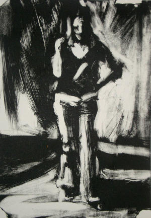 'Rebecca Standing' . Silkscreen Print. 
42 x 30 cm (approx).