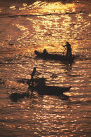 River Taxis At Dawn, Chau Doc