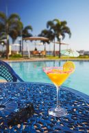 Cocktail poolside at Hotel Cardoso, Maputo