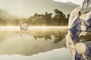 Modern art on misty Ullswater