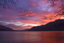 Red skies over Lake Ullswater