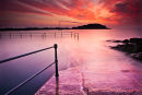 Red Sky Sunrise, Bathing Pools