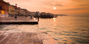Sunrise along the Venetian Waterfront