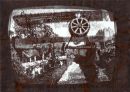 'Pursued by the Red Baron II', 2006, 21cm x 30cm, Black Biro 