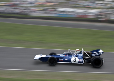 Jackie Stewart driving the 1971 Tyrell 001