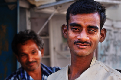 barber and customer