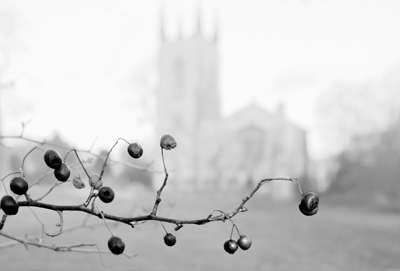 in an English churchyard