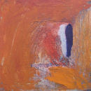 Traces.  Oil on board. 23 x 23 cm