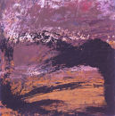 Landform 1.  Acrylic on Card. 12 X 12 cm (sold)