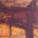 Landaform 2.  Acrylic on card. 12 x 12 cm.