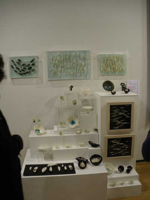 SDC at the Mall Galleries. Joy's porcelains.