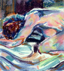 Crouching nude