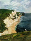 Durdle Door from Bat's Head.Dorset.